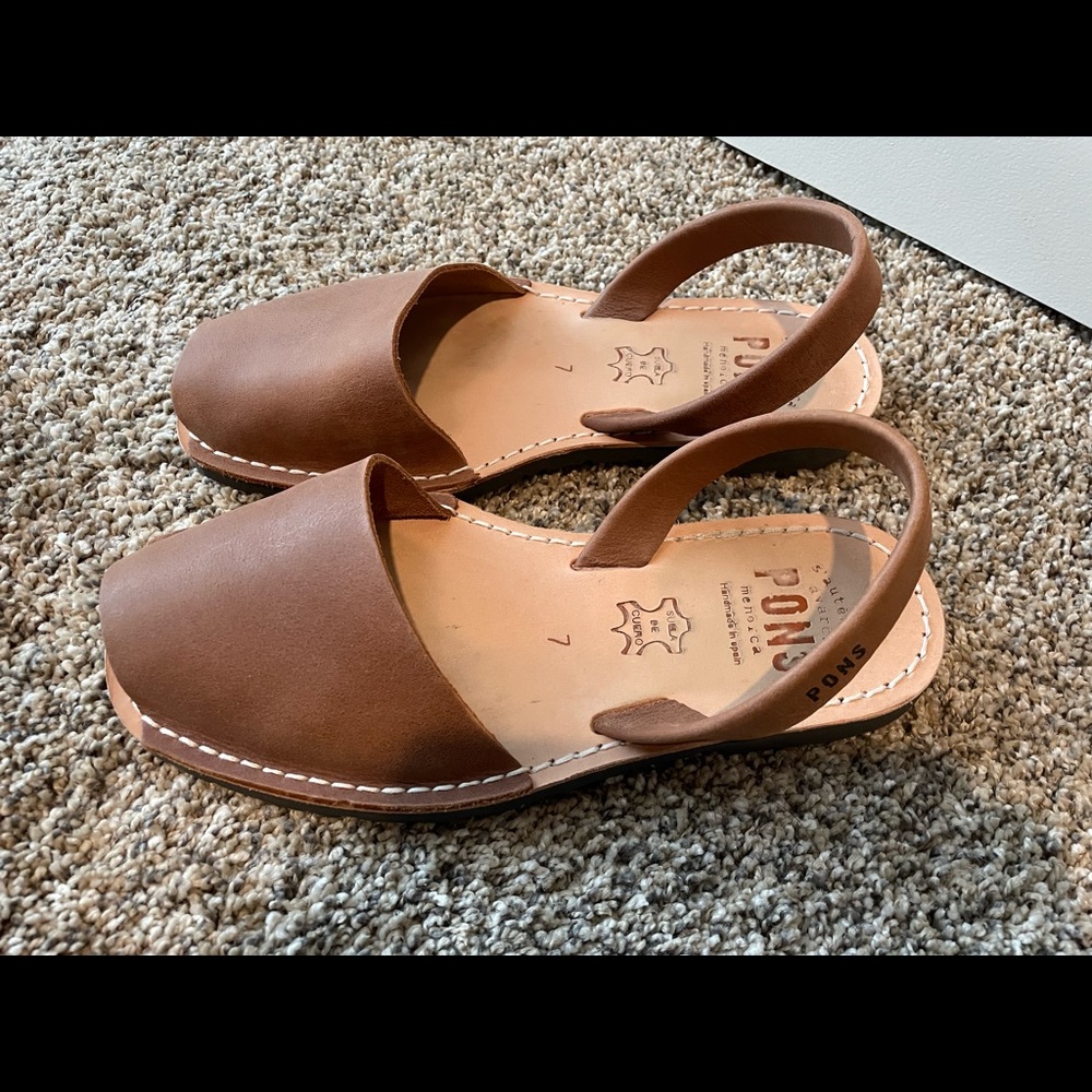 Avarcas USA Pons Spanish Leather Sandals Size 7